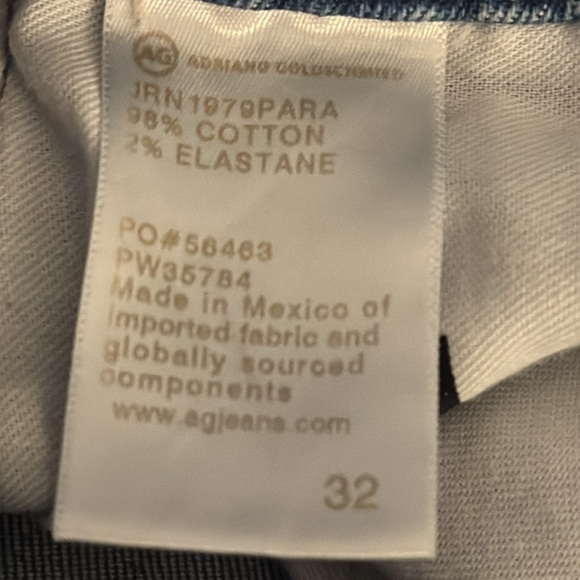 Ag Light Blue Distressed Denim Jeans Alexis Straight High Rise Vintage‎ Fit 32 - Picture 7 of 7